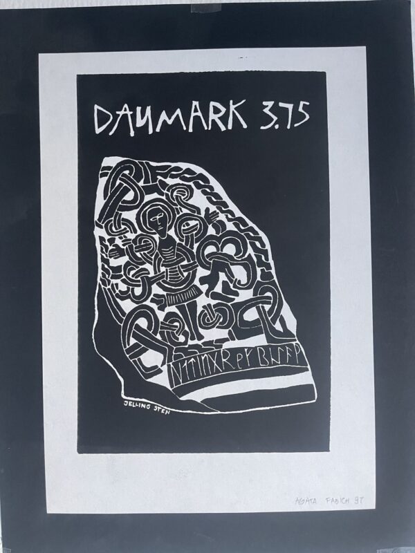 Dans frimærke design / Jelling sten