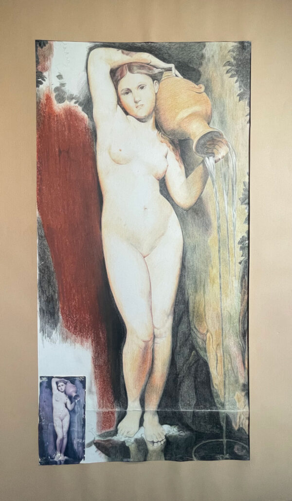 Studie af "The source" Jean August Ingres