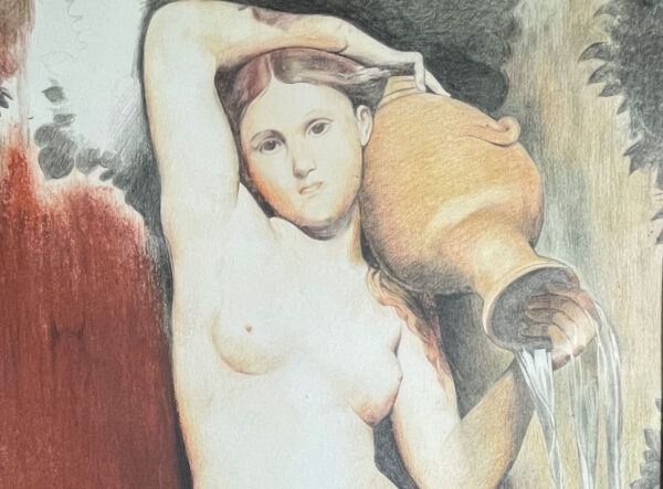 Studie af "The source" Jean August Ingres